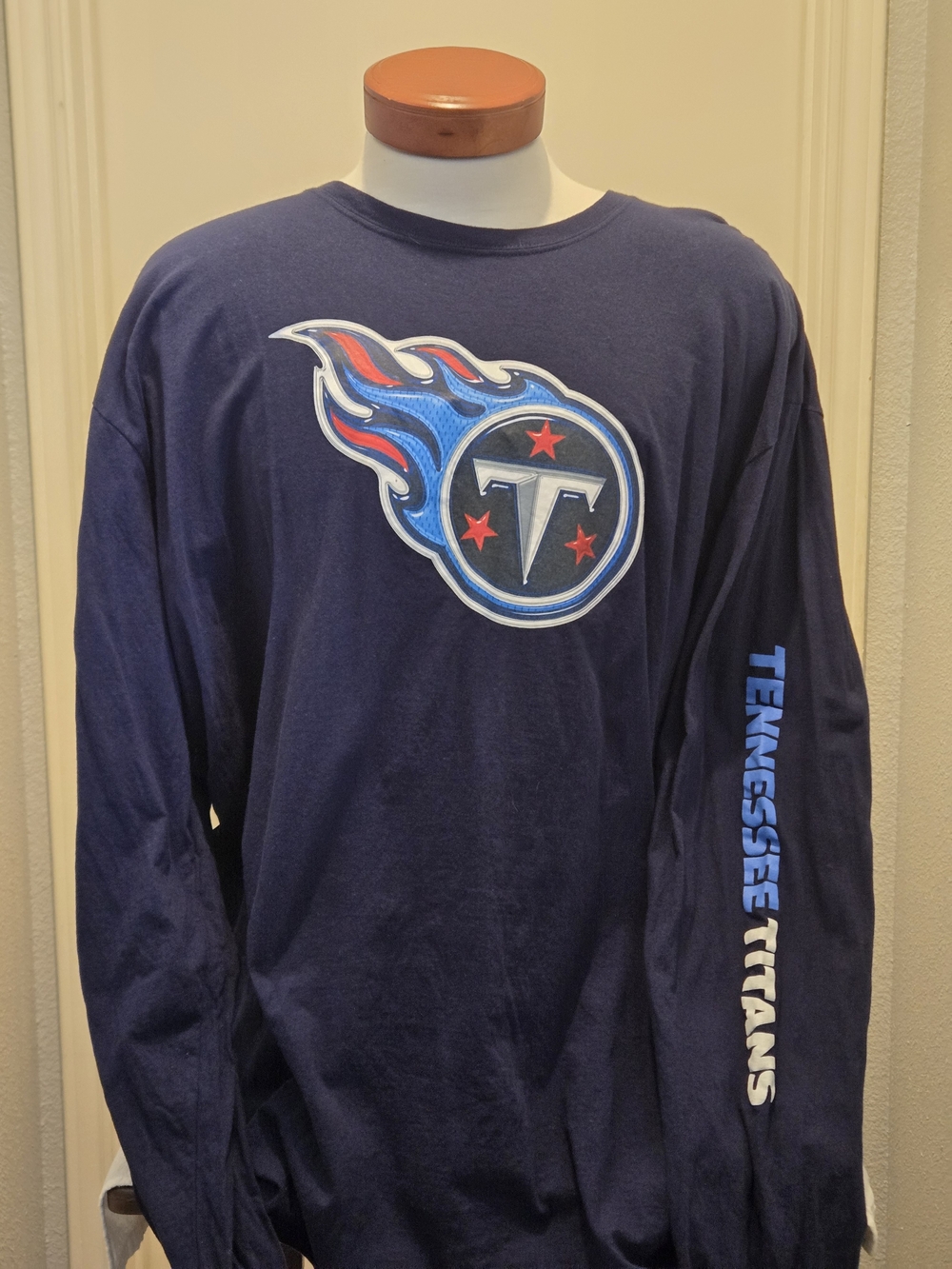 Fanatics,Navy, Tennessee Titans Long-Sleeve Logo Tee, 3XL